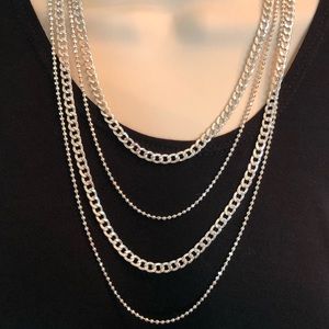 Silpada Sterling Italian 4 Strand Tier Necklace